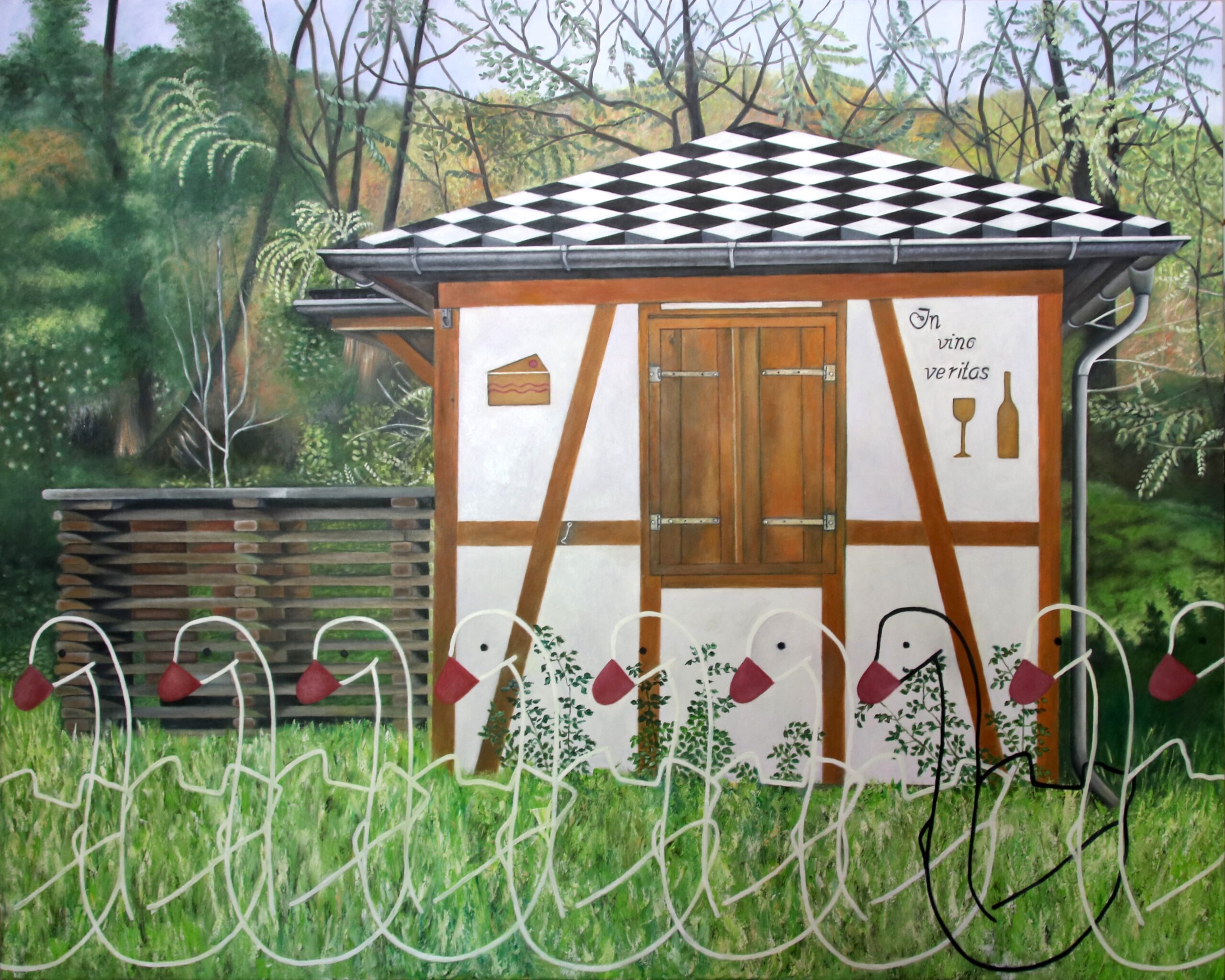 „WONDERLAND“ 2025 © Andrea Freiberg, oil on canvas, 124 x 155 cm